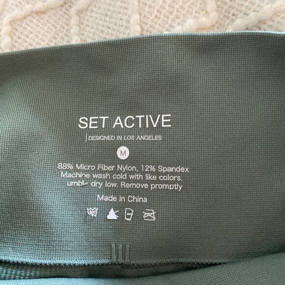 Setactive Sculptflex Seamless High Rise Leggings Wave Green Medium - Picture 6 of 6